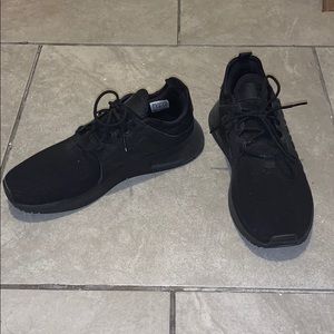 Adidas black shoes - kids 6, women’s 7.5